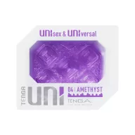 TENGA maszturbátor Uni Amethyst - lila színben, rombusz alakú stimuláló felszínnel, vízálló