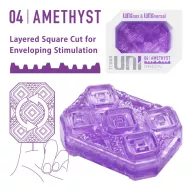 TENGA maszturbátor Uni Amethyst - lila színben, rombusz alakú stimuláló felszínnel, vízálló