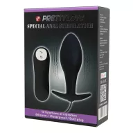 PRETTY LOVE fenékdugó Vibrating Anal Stimulation Plug 1 - fekete színben, vibrátoros, vízálló, távirányítóval, elemes