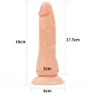 LOVETOY felcsatolható dildó Easy Strapon Set 7.5'' 1 - realisztikus,testszínű,herékkel,állítható hevederrel,hám nélkül is használható,19cm dildóval