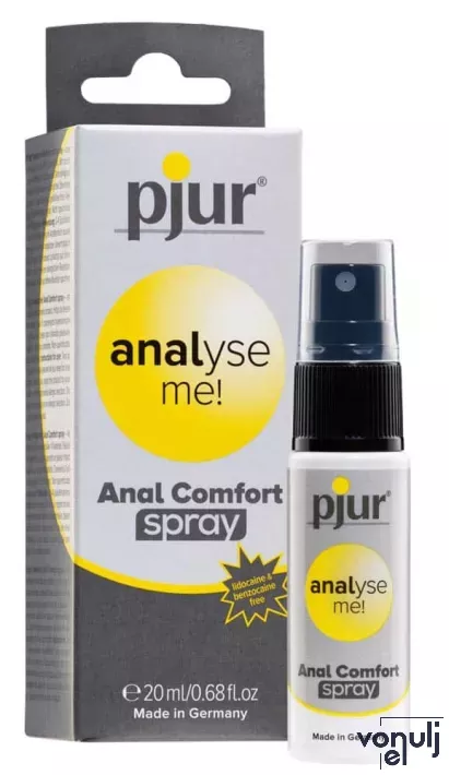 PJUR intim síkosító Analyse Me! Anal Comfort Spray 20 ml - anális, hosszantartó, nyugtató hatással, latex óvszerhez is