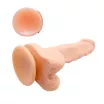 BAILE élethű vibrátor Barbara Max Multi-Speed Vibration Dildo 6,7 " - realisztikus, herés, letapasztható, távirányítóval, elemes, TPR (17 cm)