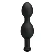PRETTY LOVE análbot Heavy Balls Silicone Butt Plug 3 - fekete színben, fémgolyókkal ellátva, vízálló,12,5 cm