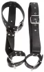 BAD KITTY erotikus heveder Neck And Hand Restraints - fekete színben, állítható