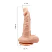 BAILE élethű vibrátor Barbara Max Multi-Speed Vibration Dildo 6,7 " - realisztikus, herés, letapasztható, távirányítóval, elemes, TPR (17 cm)