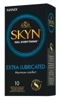 MANIX óvszer Skyn Extra Lubricated - Sensoprene anyagból, latex mentes, extra síkosított, 10 db