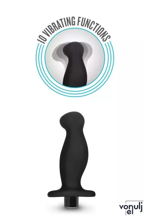 BLUSH prosztata izgató Anal Adventures Prostate Massager 02 - fekete színben, vízálló, akkumulátoros