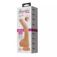 BAILE élethű vibrátor Beautiful Jack 10,6 " Vibrating Dildo - realisztikus, herés, g-pontos, letapasztható, távirányítóval, elemes, TPR (27 cm)