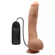 BAILE élethű vibrátor Beautiful Jack 10,6 " Vibrating Dildo - realisztikus, herés, g-pontos, letapasztható, távirányítóval, elemes, TPR (27 cm)