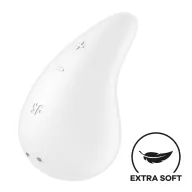 Rezgő csiklóizgató Satisfyer Dew Drop white - akkumulátoros,vízálló