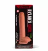 X-MEN élethű dildó Dylan's 13" Cock Flesh - Nagy méretű, herékkel, letapasztható, testszínű, PVC (33 cm)