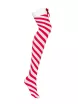 OBSESSIVE dögös ünnepi combfix Kissmas stockings - piros- fehér színben, L/XL méretben