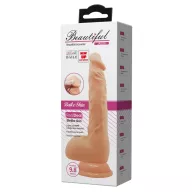 BAILE élethű vibrátor Beautiful Jason 9,8 " Vibrating Dildo - realisztikus, herés, letapasztható, távirányítóval, elemes, TPR (25 cm)