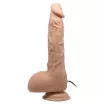 BAILE élethű vibrátor Beautiful Jason 9,8 " Vibrating Dildo - realisztikus, herés, letapasztható, távirányítóval, elemes, TPR (25 cm)