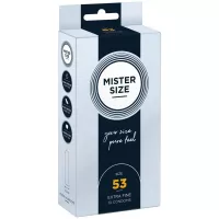 MISTER SIZE óvszer 53 mm Condoms 10 pieces - latex, ultravékony, síkosított, 10 db