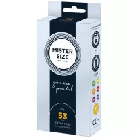 MISTER SIZE óvszer 53 mm Condoms 10 pieces - latex, ultravékony, síkosított, 10 db