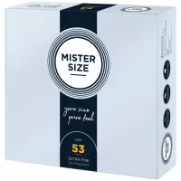 MISTER SIZE óvszer 53 mm Condoms 36 pieces - latex, ultravékony, síkosított, 36 db