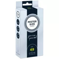 MISTER SIZE óvszer 49 mm Condoms 10 pieces - latex, ultravékony, síkosított, 10 db