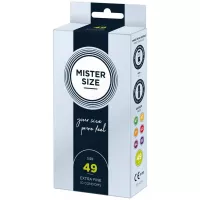 MISTER SIZE óvszer 49 mm Condoms 10 pieces - latex, ultravékony, síkosított, 10 db