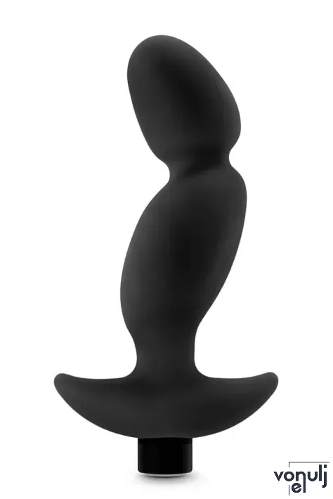 BLUSH prosztata izgató Anal Adventures Prostate Massager 04 - fekete színben, vízálló, akkumulátoros