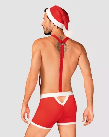 OBSESSIVE dögös mikulás szett Mr Claus - piros színben, L/XL méretben