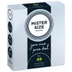 MISTER SIZE óvszer 49 mm Condoms 3 pieces - latex, ultravékony, síkosított, 3 db