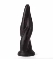 X-MEN fenékdugó 10.6" Extra Large Butt Plug Black - fekete színben, letapasztható, PVC,  27 cm