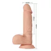 BAILE élethű dildó Beautiful Bahamut 8,5 " Dildo - nagy méretű, realisztikus, herékkel, letapasztható, vízálló, TPR (21,8 cm)