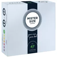 MISTER SIZE óvszer 47 mm Condoms 36 pieces - latex, ultravékony, síkosított, 36 db