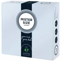 MISTER SIZE óvszer 47 mm Condoms 36 pieces - latex, ultravékony, síkosított, 36 db