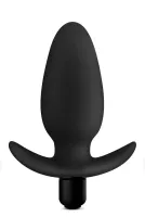 BLUSH fenékdugó Anal Adventures Silicone Saddle Plug - fekete színben, vibrátoros, vízálló, elemes