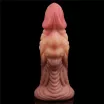 LOVETOY élethű dildó 7" NATURE COCK PLATINUM - közepes méretű, herék nélkül, kétrétegű, letapasztható, szilikon (18 cm)