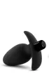 BLUSH fenékdugó Anal Adventures Silicone Saddle Plug - fekete színben, vibrátoros, vízálló, elemes