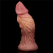 LOVETOY élethű dildó 7" NATURE COCK PLATINUM - közepes méretű, herék nélkül, kétrétegű, letapasztható, szilikon (18 cm)