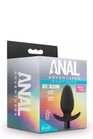 BLUSH fenékdugó Anal Adventures Silicone Saddle Plug - fekete színben, vibrátoros, vízálló, elemes