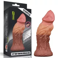 LOVETOY élethű dildó 7" NATURE COCK PLATINUM - közepes méretű, herék nélkül, kétrétegű, letapasztható, szilikon (18 cm)