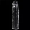 LOVETOY péniszköpeny Flawless Clear Penis Sleeve Add 1'' - áttetsző, vízálló, (15,5 cm)