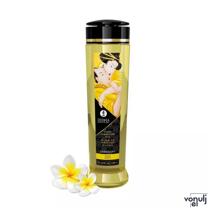 SHUNGA masszázsolaj Erotic Massage Oil Monoi 240 ml/ 8 oz - monoi virág illattal