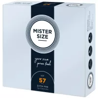 MISTER SIZE óvszer 57 mm Condoms 36 pieces - latex, ultravékony, síkosított, 36 db