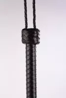 BDSM korbács Devil Sticks Kid Leather Braided Tails Black