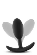 BLUSH fenékdugó Anal Adventures Vibra Slim Plug Medium - fekete színben, rezgő érzést keltő golyókkal, M-méretben, vízálló, szilikon (10.1 cm)
