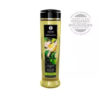 SHUNGA masszázsolaj Erotic Massage Oil Organica Green Tea 240 ml/ 8 oz - zöld tea illattal