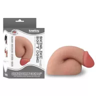 LOVETOY élethű dildó 5,5" SKINLIKE LIMPY - kis méretű, herékkel, nyugalmi állapotban, TPE (14 cm)