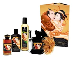 SHUNGA vágyfokozó szett Sweet Kisses Collection Sweet Kit - pároknak, masszázsolaj, testfesték,melegítő olaj, testpúder, cirógató, stimuláló szájfény