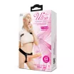 BAILE felcsatolható vibrátor Ultra Passionate Harness Multi Speed Vibration 9,4" - realisztikus, herékkel, távirányítós, vízálló, elemes