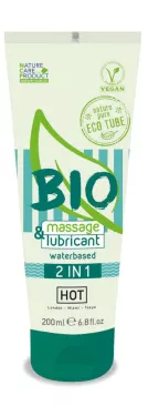 HOT intim síkosító Bio Lubricant Massage&Lubricant Waterbased 100 ml - vízbázisú,vegán,masszázshoz is,hosszantartó,óvszerhez és segédeszközhöz is