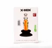 X-MEN fenékdugó 10 Speeds Vibrating Beaded Plug - áttetsző-narancssárga színben, vibrátoros, vízálló, akkumulátoros