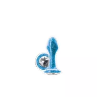 NS NOVELTIES fenékdugó Stardust Glam Blue - üveg, kék színben, vízálló (9.5 cm)