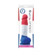 NS NOVELTIES élethű dildó COLOURS TRICOLOR 5" DILDO - többszínű, közepes méretű, herés, letapasztható, szilikon, vízálló (17,5 cm)