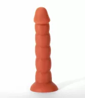 X-MEN nonfiguratív dildó 8.5" Dildo Colours Pleasure Flesh 4 - szilikon, testszínű, bordázott, hajlítható, letapasztható, vízálló, 21 cm